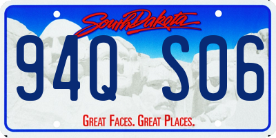 SD license plate 94QS06