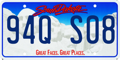 SD license plate 94QS08