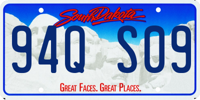 SD license plate 94QS09