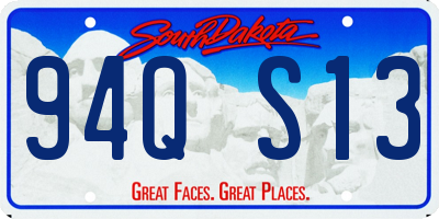 SD license plate 94QS13