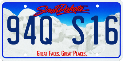 SD license plate 94QS16
