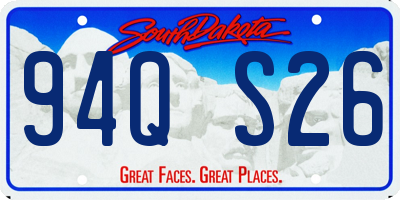 SD license plate 94QS26
