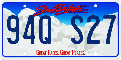 SD license plate 94QS27