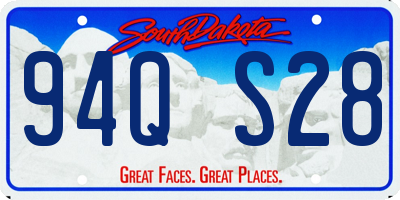 SD license plate 94QS28