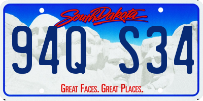 SD license plate 94QS34