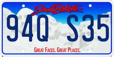 SD license plate 94QS35