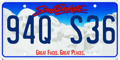 SD license plate 94QS36