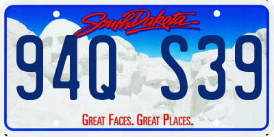 SD license plate 94QS39
