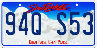 SD license plate 94QS53