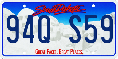 SD license plate 94QS59