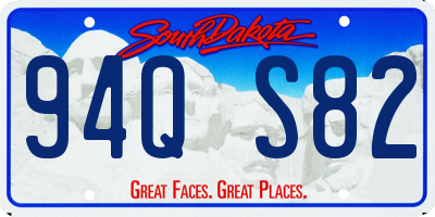 SD license plate 94QS82