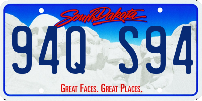 SD license plate 94QS94