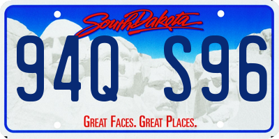 SD license plate 94QS96