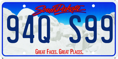SD license plate 94QS99