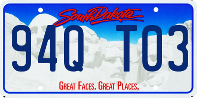 SD license plate 94QT03