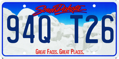 SD license plate 94QT26