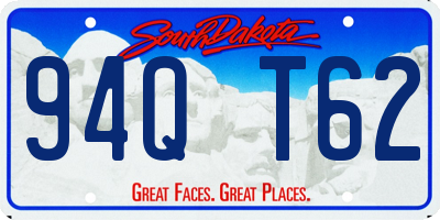 SD license plate 94QT62