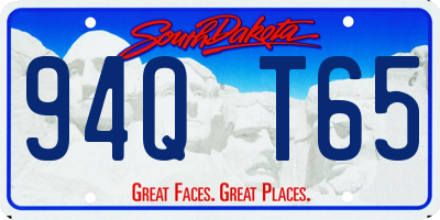 SD license plate 94QT65
