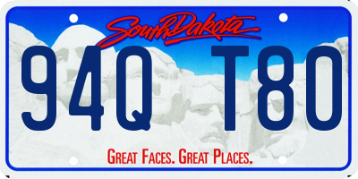 SD license plate 94QT80