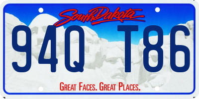 SD license plate 94QT86