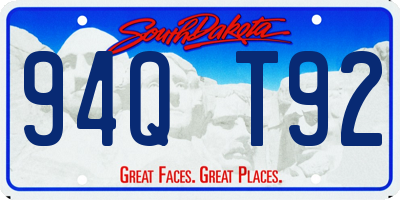 SD license plate 94QT92