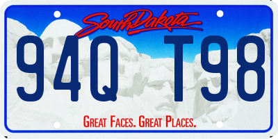 SD license plate 94QT98