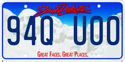 SD license plate 94QU00