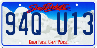 SD license plate 94QU13