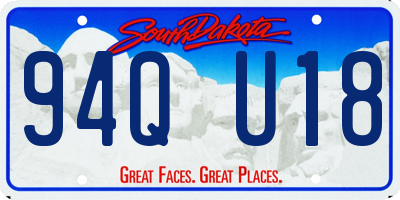 SD license plate 94QU18