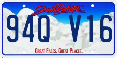 SD license plate 94QV16
