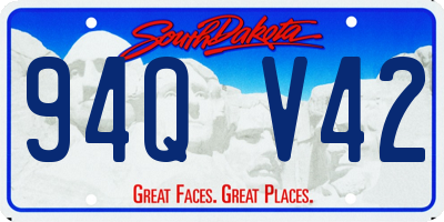 SD license plate 94QV42