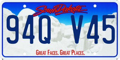 SD license plate 94QV45