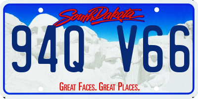 SD license plate 94QV66