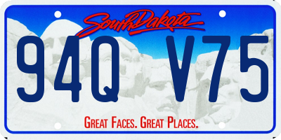 SD license plate 94QV75