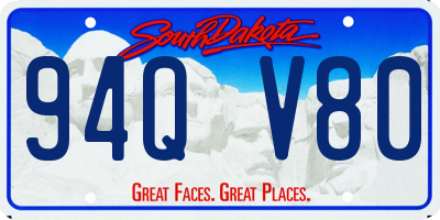 SD license plate 94QV80