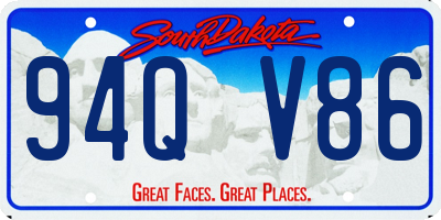 SD license plate 94QV86
