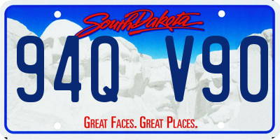 SD license plate 94QV90
