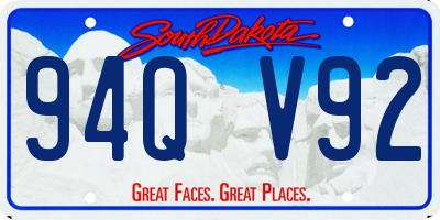 SD license plate 94QV92