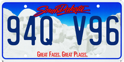 SD license plate 94QV96