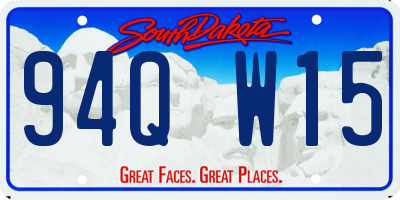 SD license plate 94QW15