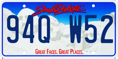 SD license plate 94QW52