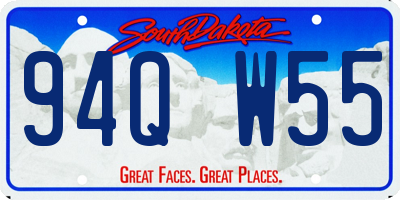 SD license plate 94QW55