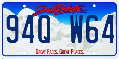 SD license plate 94QW64