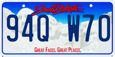 SD license plate 94QW70