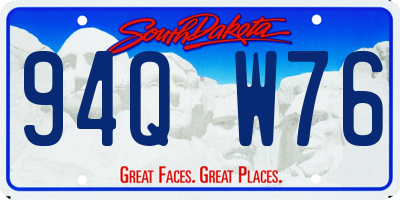 SD license plate 94QW76