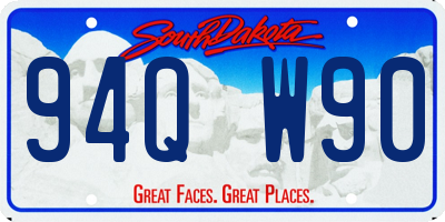 SD license plate 94QW90