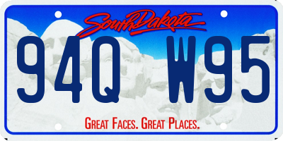 SD license plate 94QW95