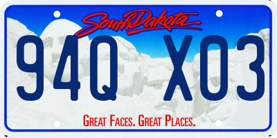 SD license plate 94QX03