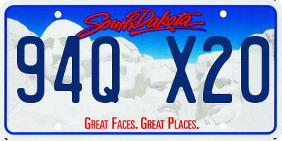 SD license plate 94QX20