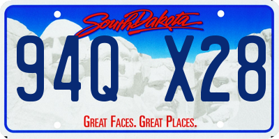 SD license plate 94QX28
